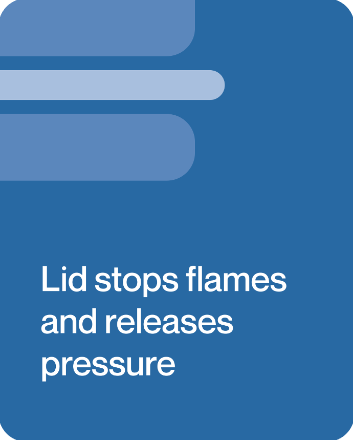 Lis stop flames and releases pressure